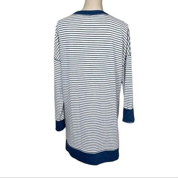 Simple by Suzanne Betro Sweater Women Size M stripe 3/4 sleeves top - Picture 3 of 7